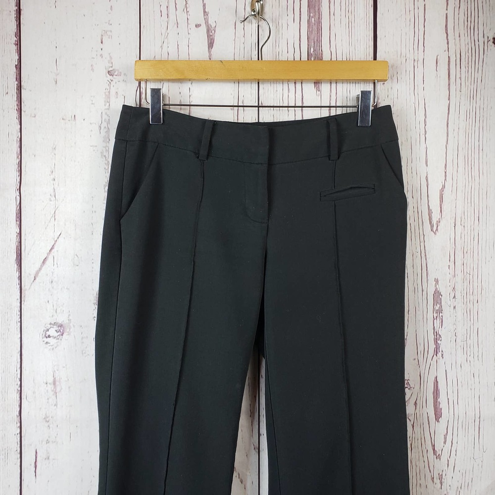 Tracy Evans Womens Pants Size 5 Front Seam Straight Leg Stretch Black